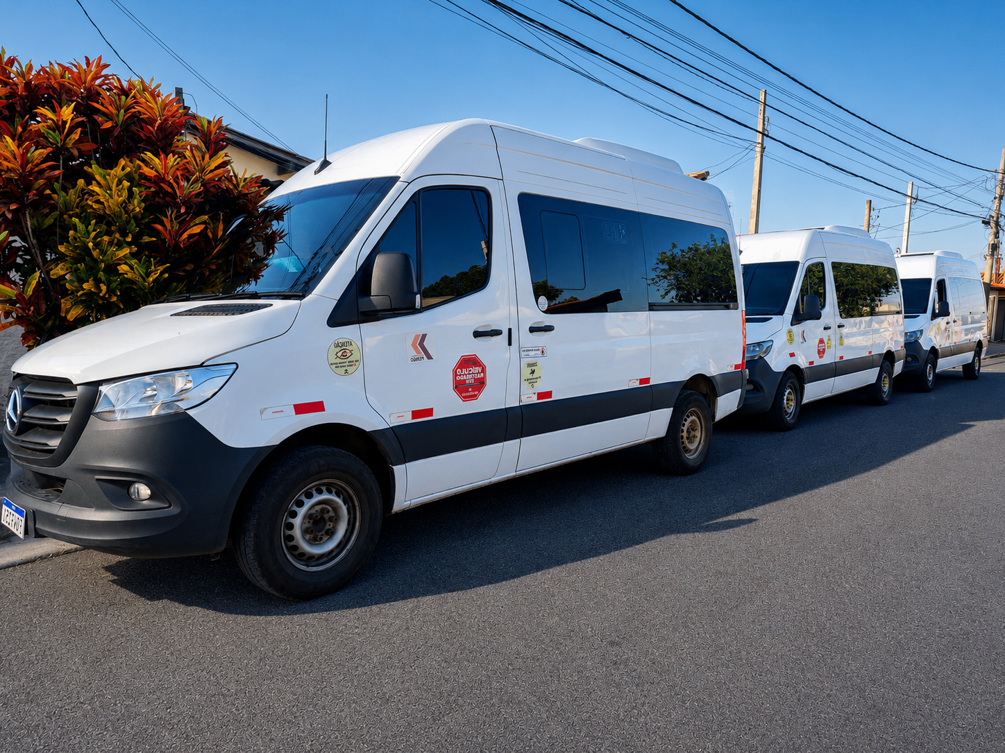 Frota de vans Mercedes-Benz Sprinter da Mova-Se Soluções em operação